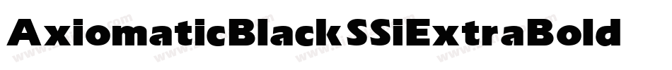Axiomatic Black SSi Extra Bold字体转换